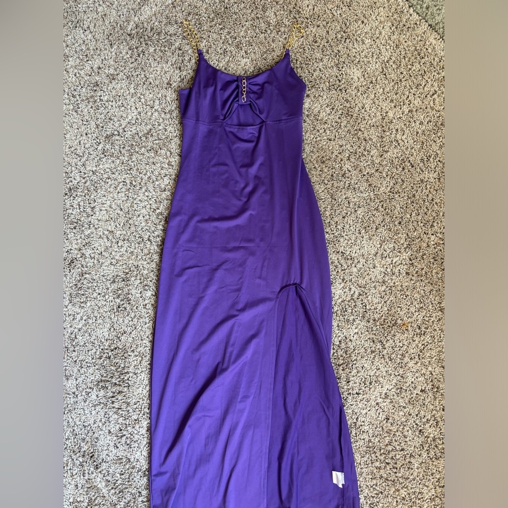 Purple and gold chain small dress brand new